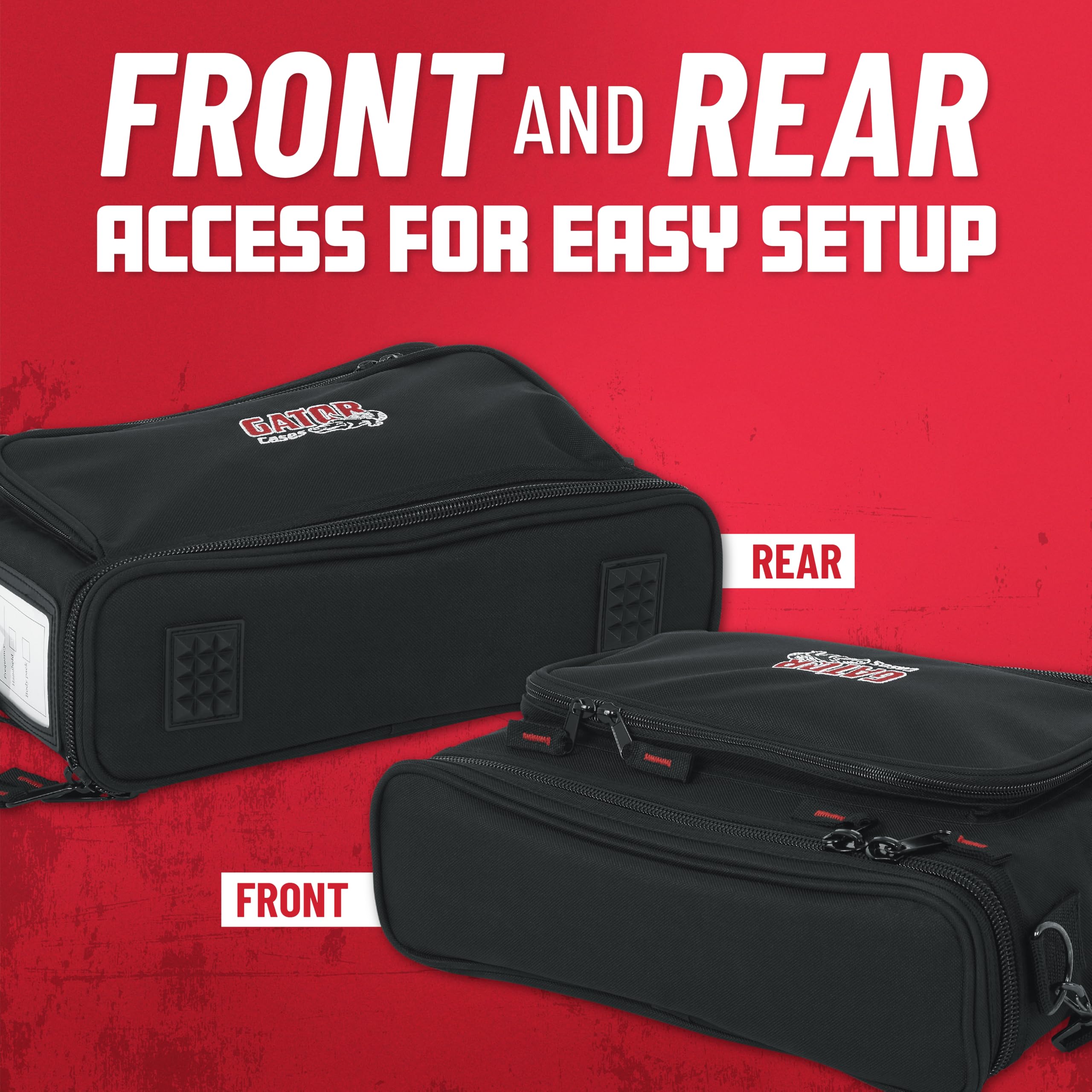Gator Cases Housse en Nylon Live in rembourré pour 1 système de Microphone sans Fil, récepteur et Body Pack avec accès à l'antenne (GM-1W)