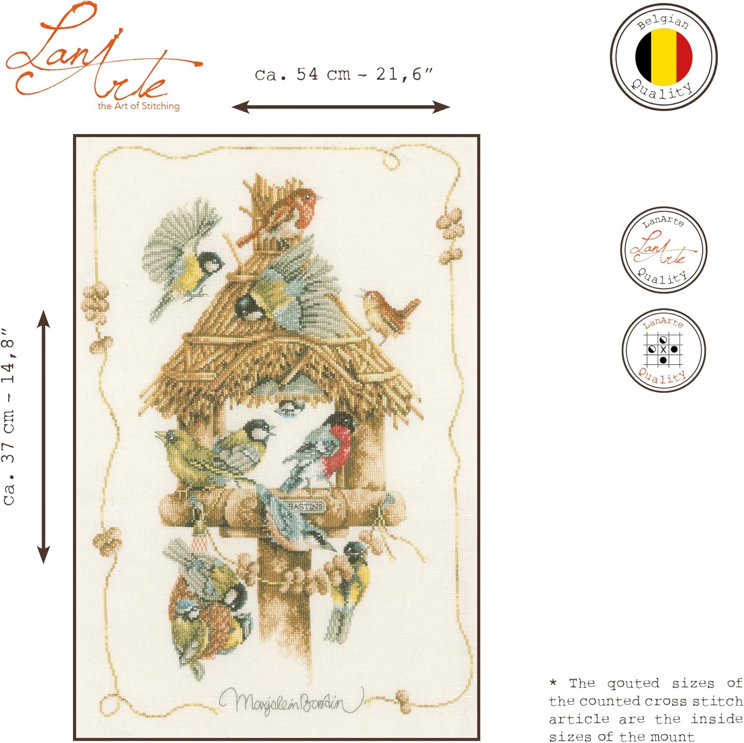 Lanarte cross stitch kit "MB birdhouse I", counted, DIY