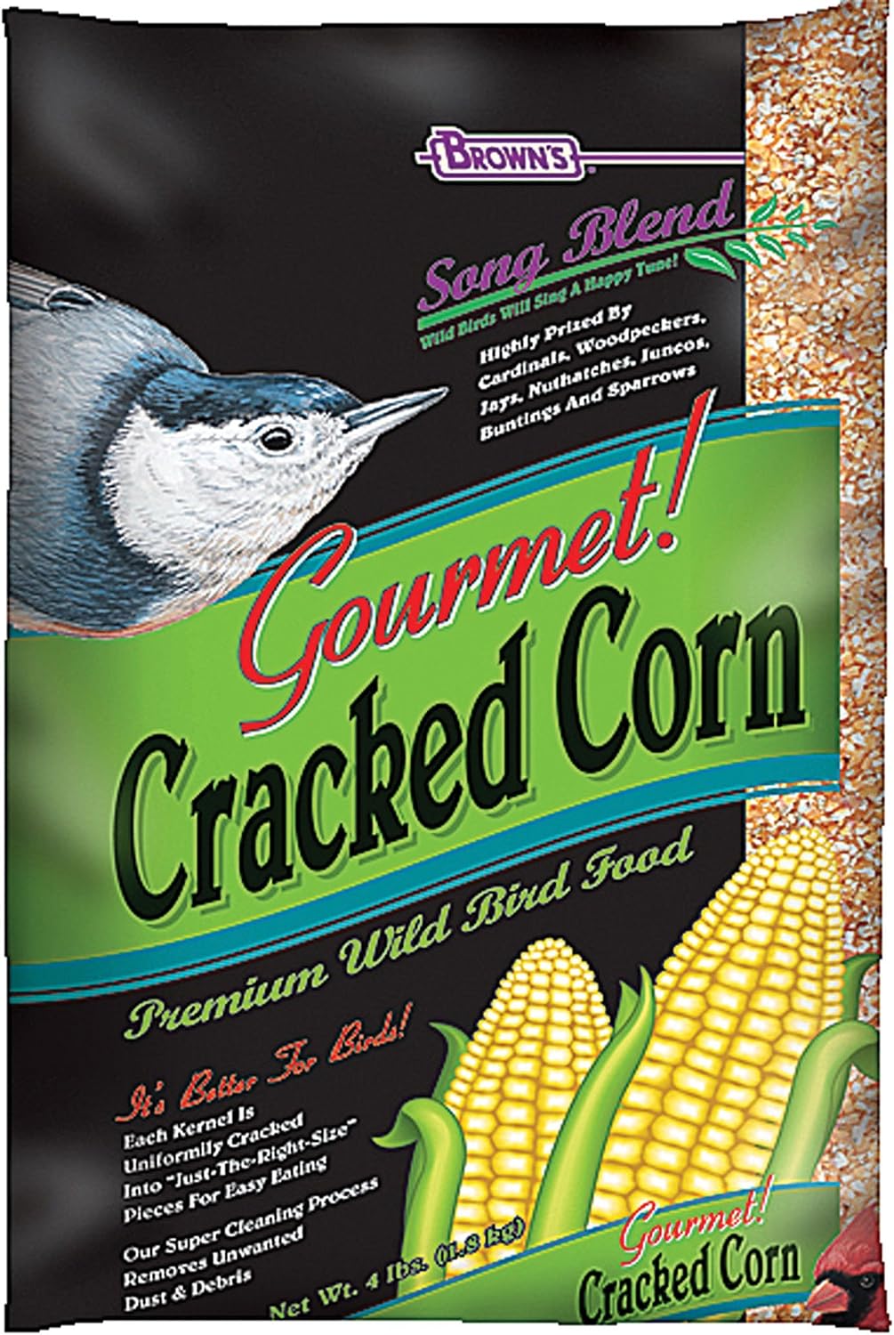 F.M. Brown'S Song Blend Gourmet Fine Cracked Corn For Pets, 4-Pound