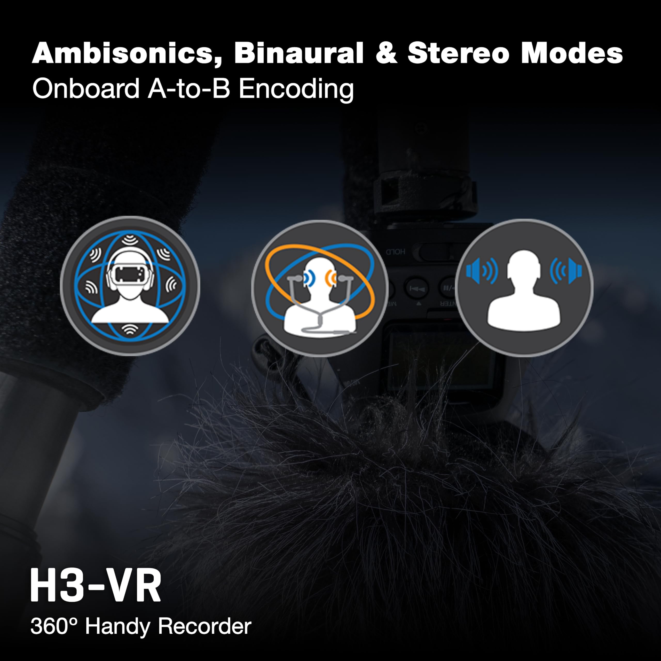 Amazon.com: Zoom H3-VR 360° Audio Recorder for VR, Surround Sound