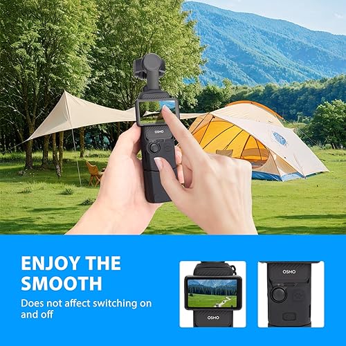 Miniatura 3 de Funda de silicona Pocket 3, protector de lente resistente a los arañazos, compatible con DJI OSMO Pocket 3 Creator Combo Accesorios (azul claro)