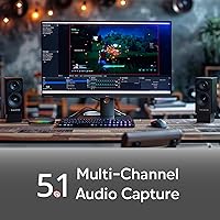 Vista 5 de AVerMedia 4K60 Capture Card with HDMI 2.1, Low Latency, 4K144/4K120 Passthrough, Game Capture Device for PS5, PS5 Pro, Xbox, Switch, Streaming on