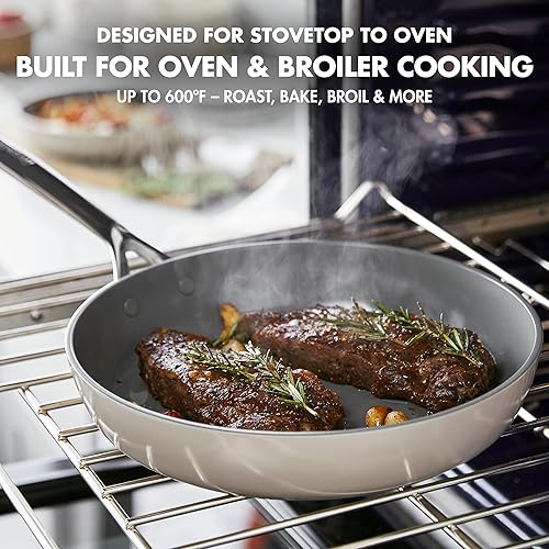 Miniatura 9 de GreenPan GP5 - Juego de 2 sartenes antiadherentes de cerámica anodizada dura y saludable, de 9.5 y 11 pulgadas, 2 piezas, resistente a los arañazos,