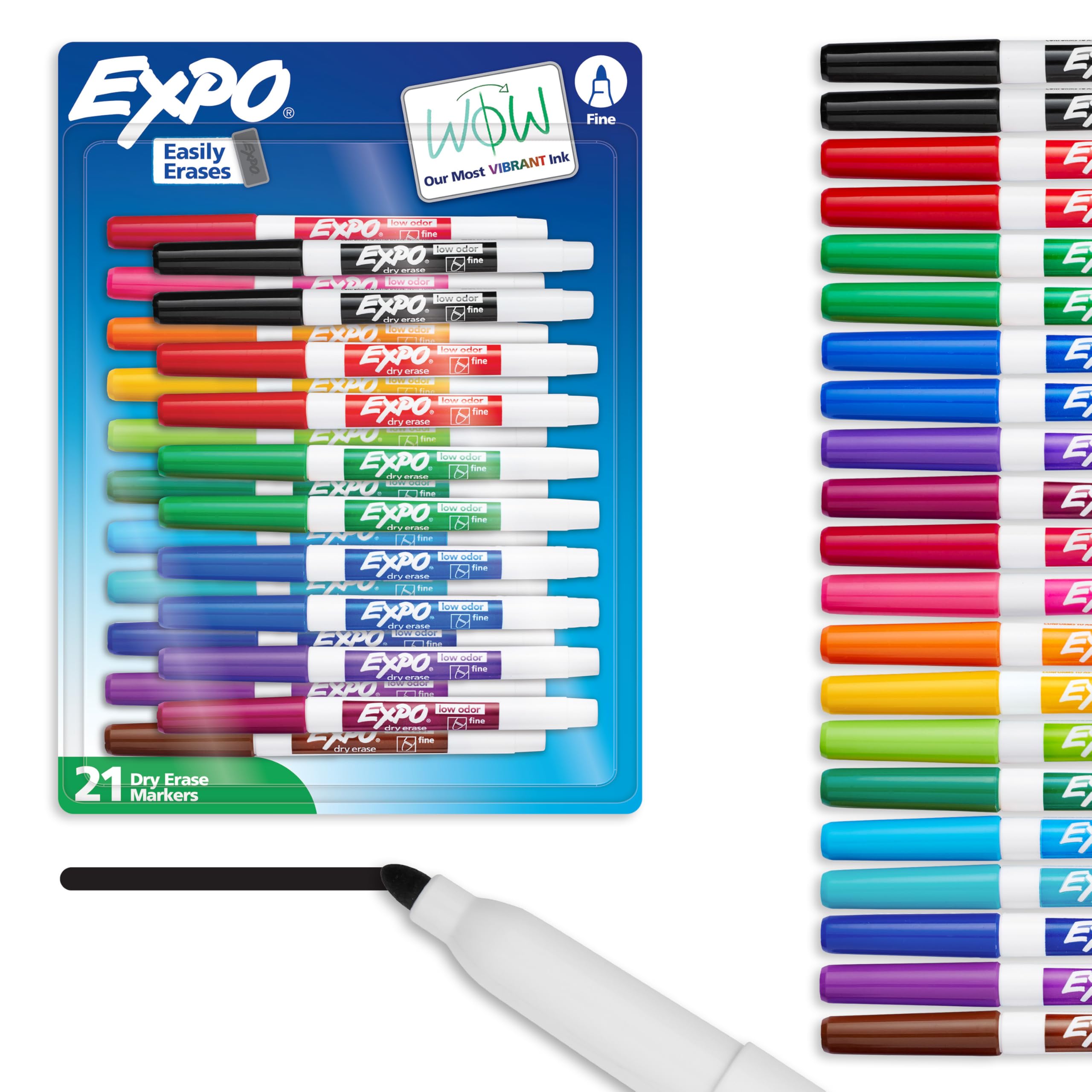 Amazon.com : EXPO Dry Erase Markers, Low Odor Ink, Assorted Colors