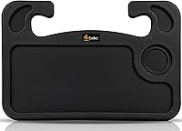 Vista 10 de EcoNour Escritorio para volante de automóvil 2 en 1 (beige) Bandeja para volante para laptop, comer, bebidas Bandeja rectangular de ABS