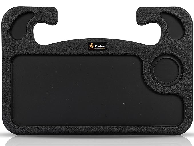 EcoNour Car Steering Wheel Desk 2 in 1 Car Tray Table Laptop and Cup Holder for Car Car
