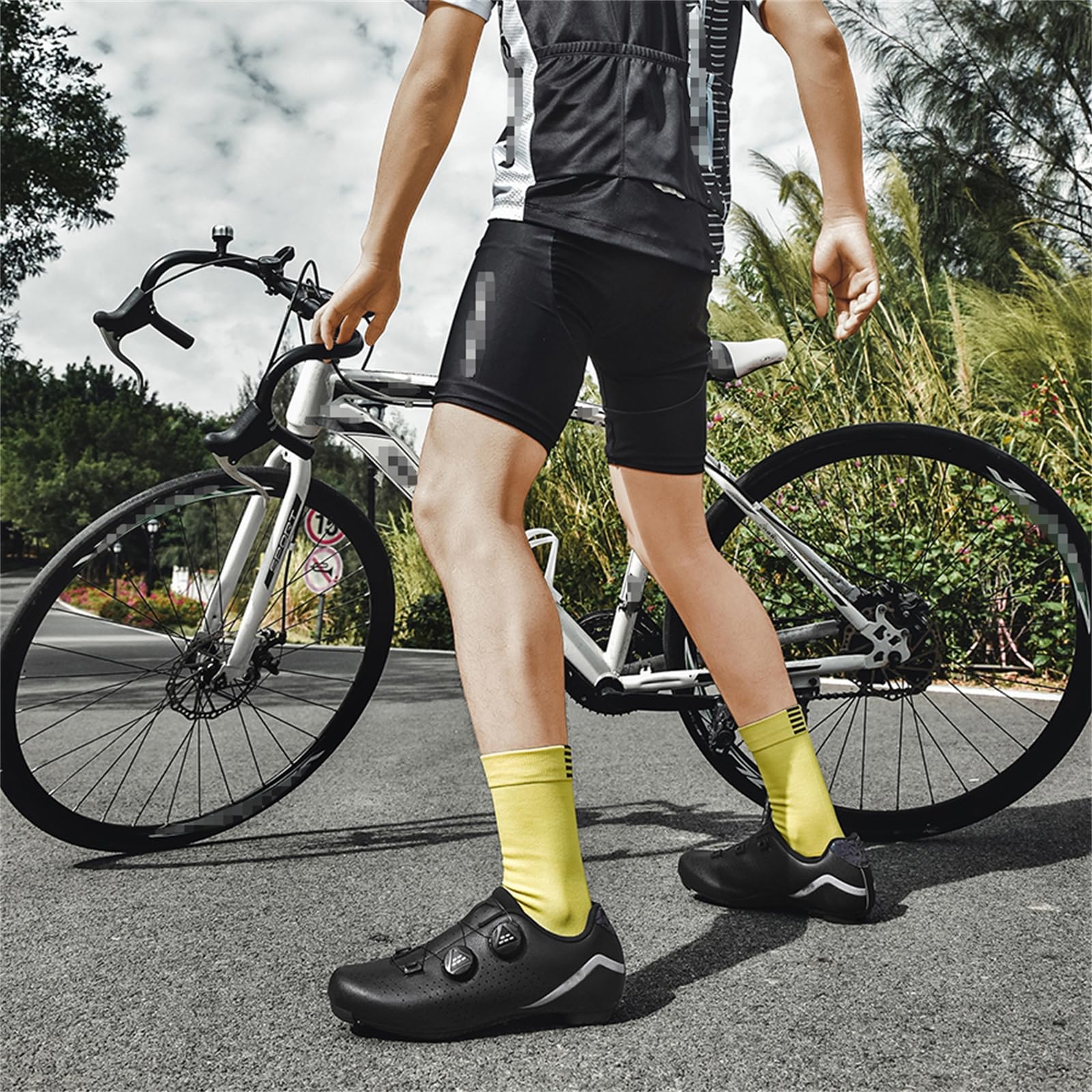 JiuQing Buty rowerowe Mężczyźni Kobiety Buty na rower górski szosowe Oddychające Wygodne Kompatybilne z knagami Peloton Delta
