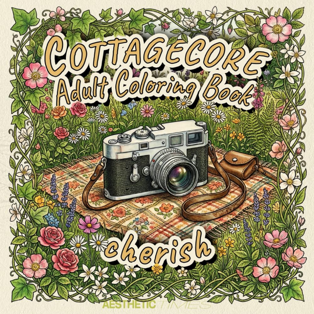 Cottagecore Adult Coloring Book: Cherish (Quiet Life Collection)