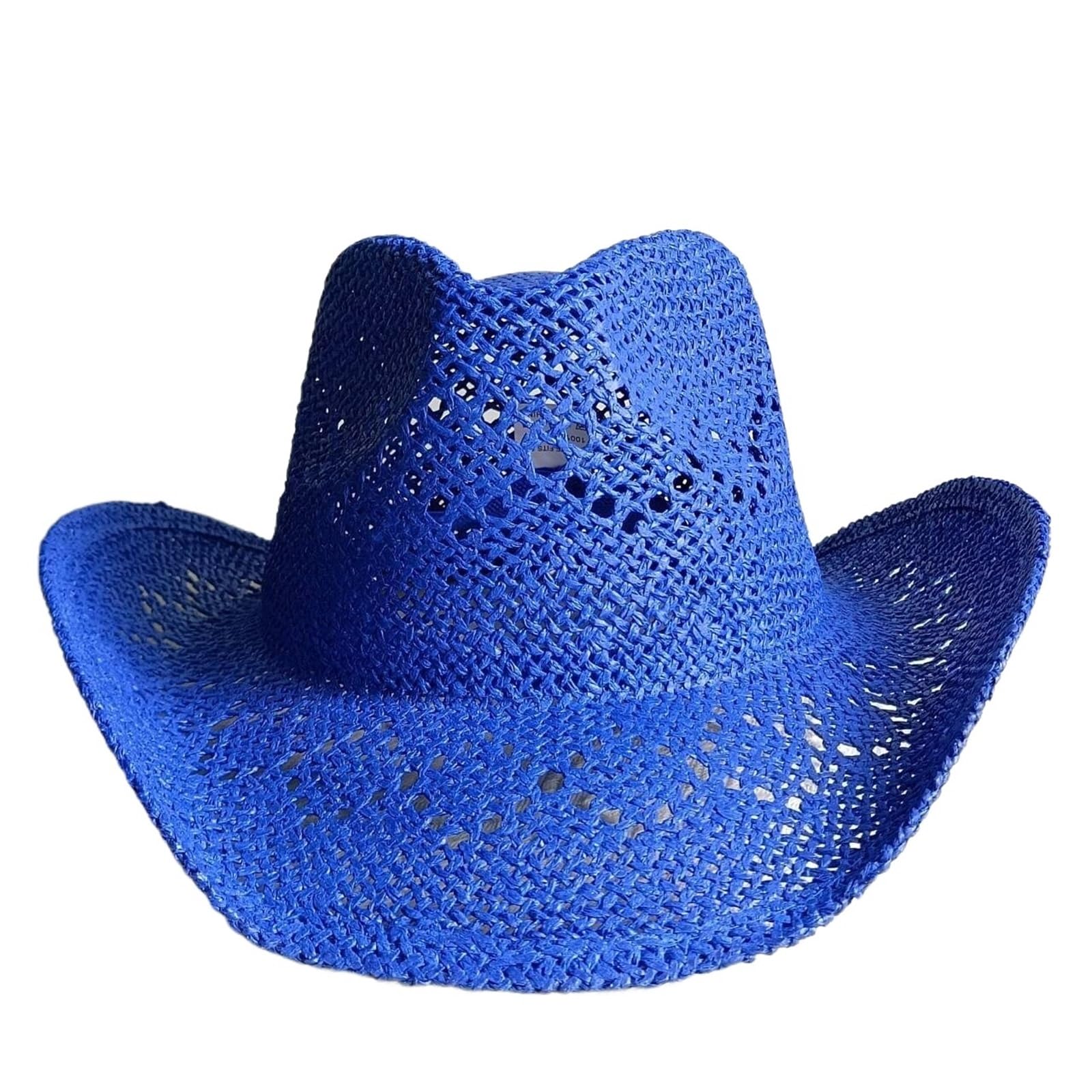 Sombrero de Playa de Paja Sombrero de Paja Vaquero Verano Hecho a Mano | Sombrero tejido for el sol de playa Sombrero occidental vintage for hombre y mujer