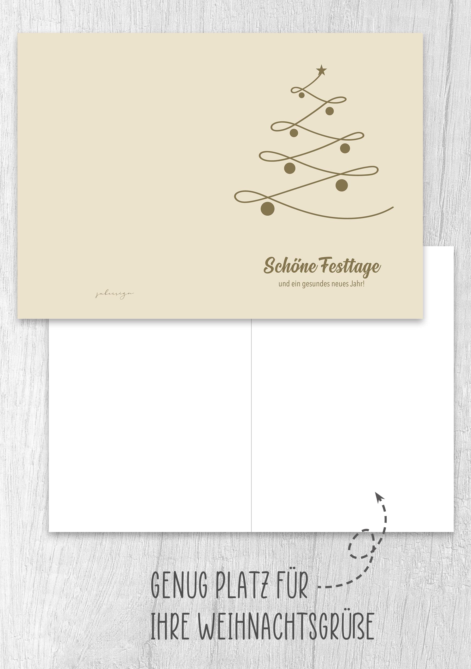 Set 15 Biglietti Di Natale Con Alberi Moderni E Buste – DIN Lungo, Carta 265g/m² Con Vernice UV, Fatti In Germania