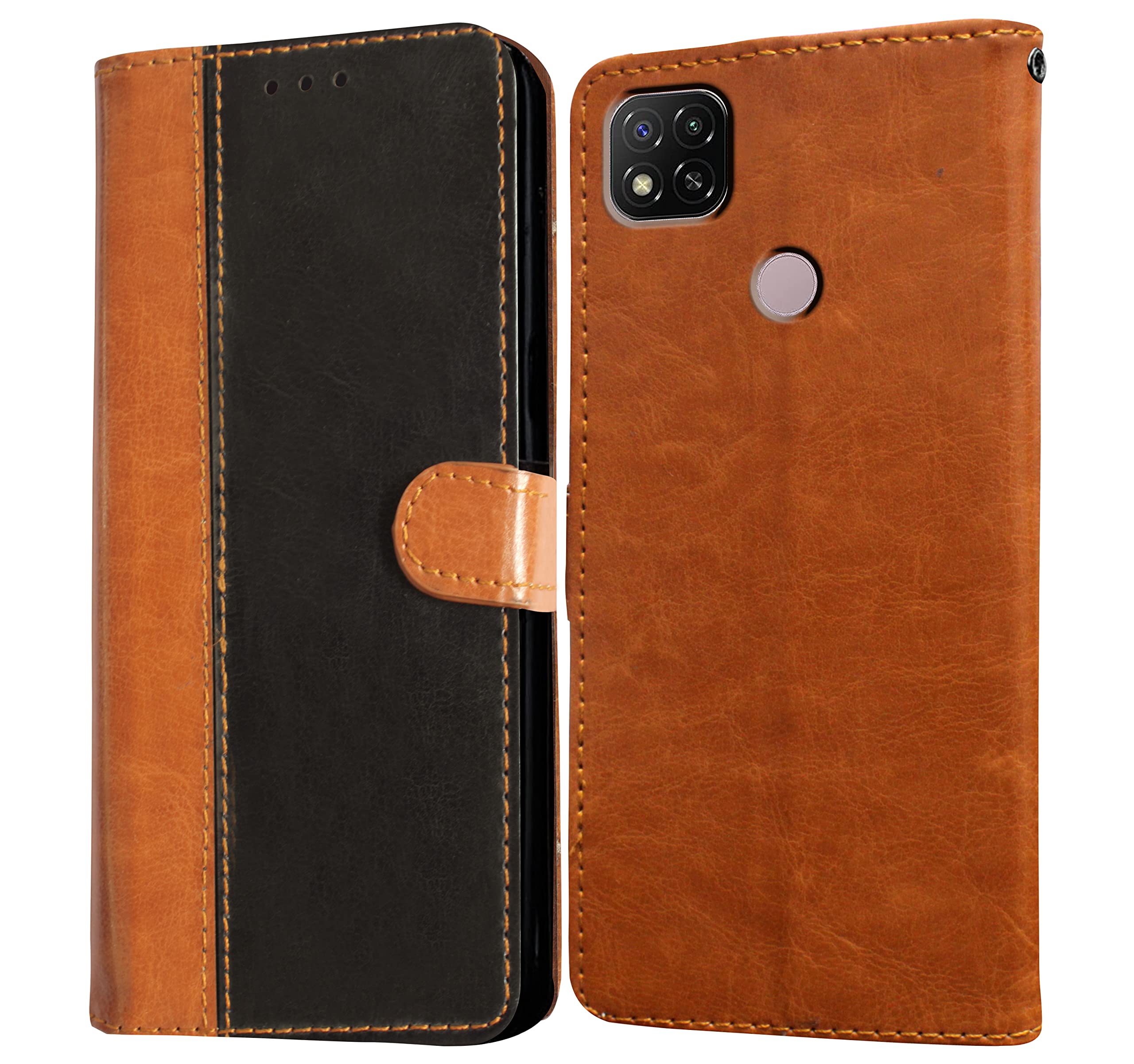 Amazon Brand- Solimo Flip for Mi 9C / Redmi 9 Activ/Poco C31 (Leather_CamelBlack) (B0BHV3HC7F) Amazon Price History, Amazon Price Tracker