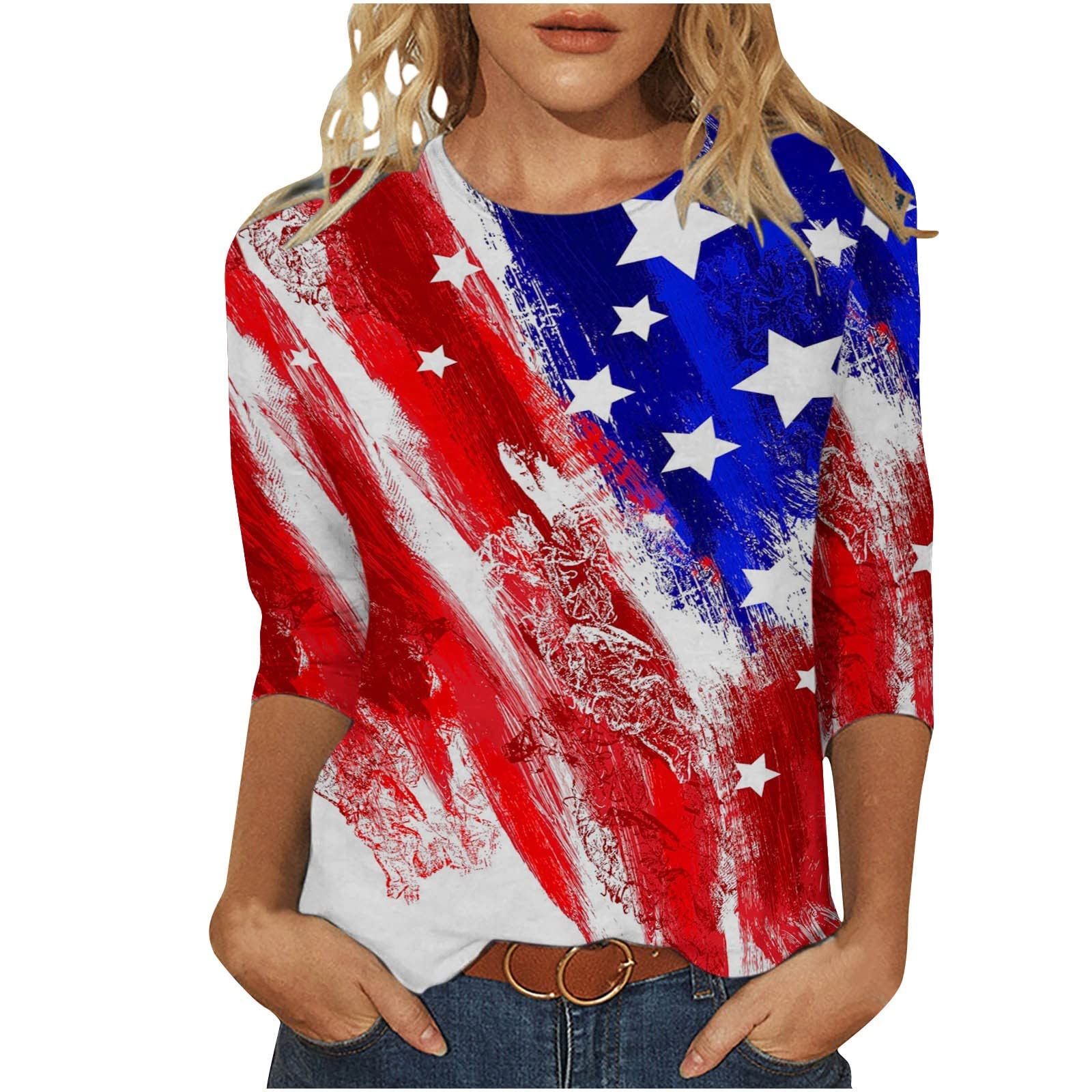 Patriotic Tunic Tops for Women