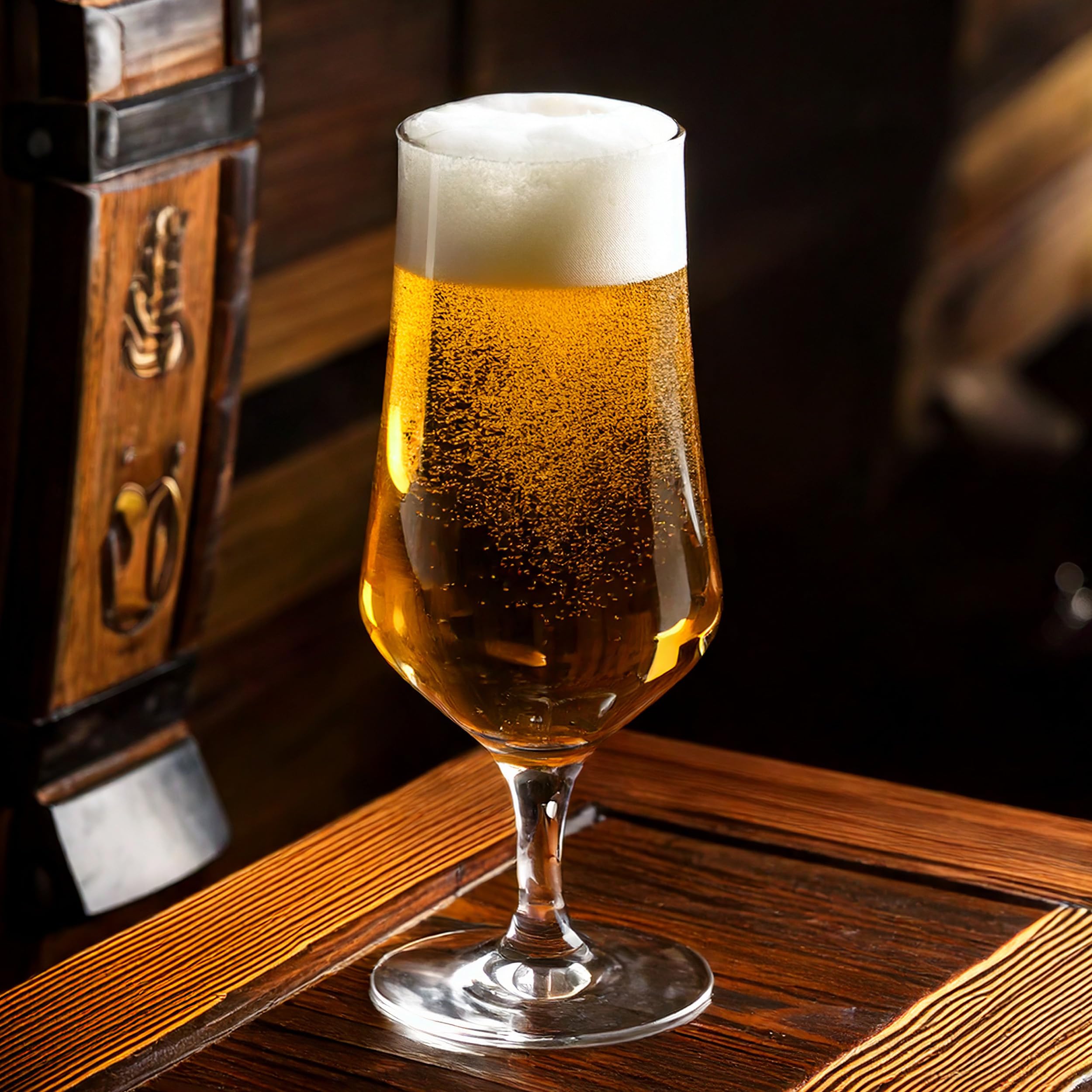 Stölzle Lausitz Vasos de Cerveza 6x 400 ml – Elegantes Vasos Tulipa de Cristal sin Plomo – Ideales para Pils y Lager – Aptos para Lavavajillas – Calidad Alemana con Diseño Clásico y Duradero