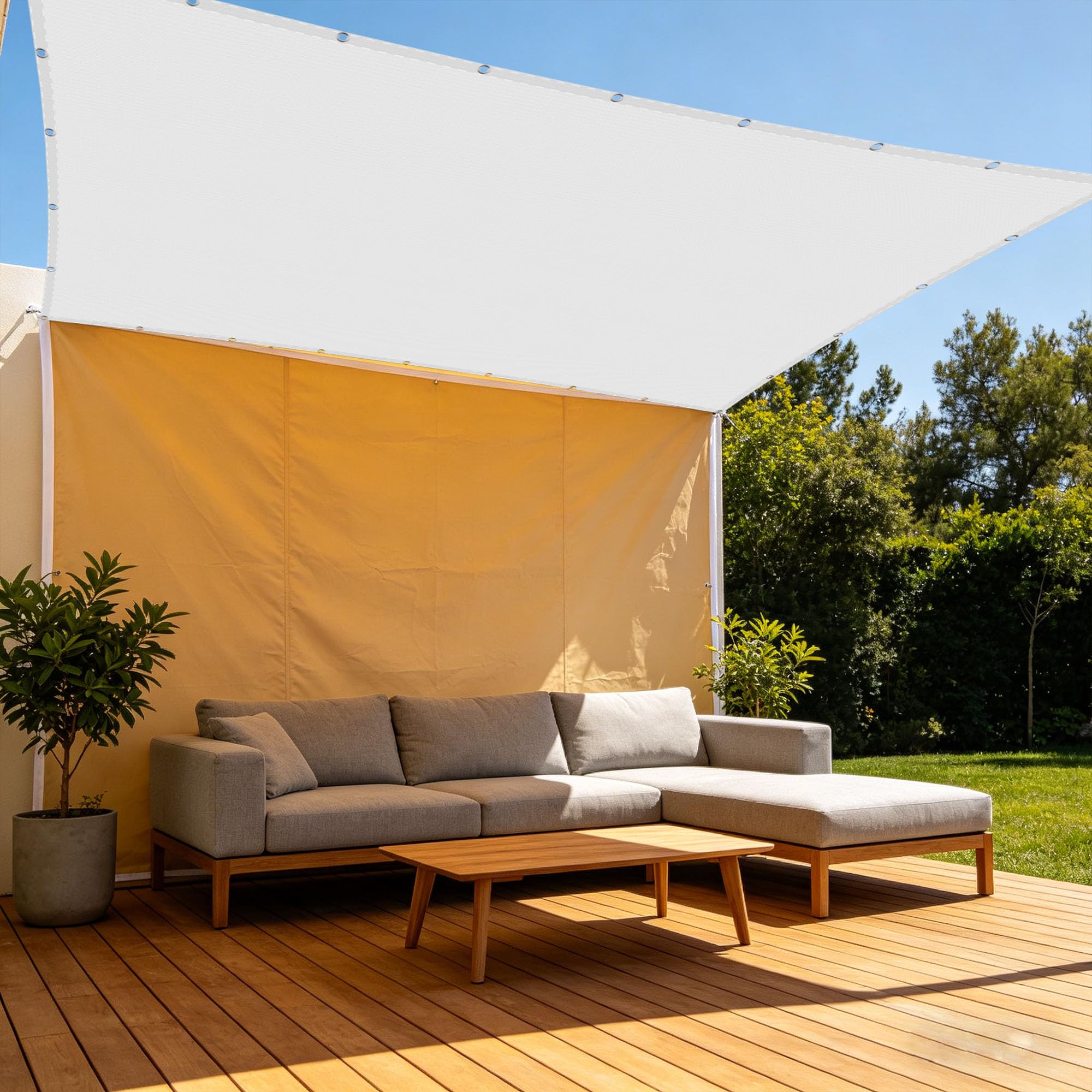 Voile d'ombrage résistant à l'eau et au vent pour protéger votre terrasse