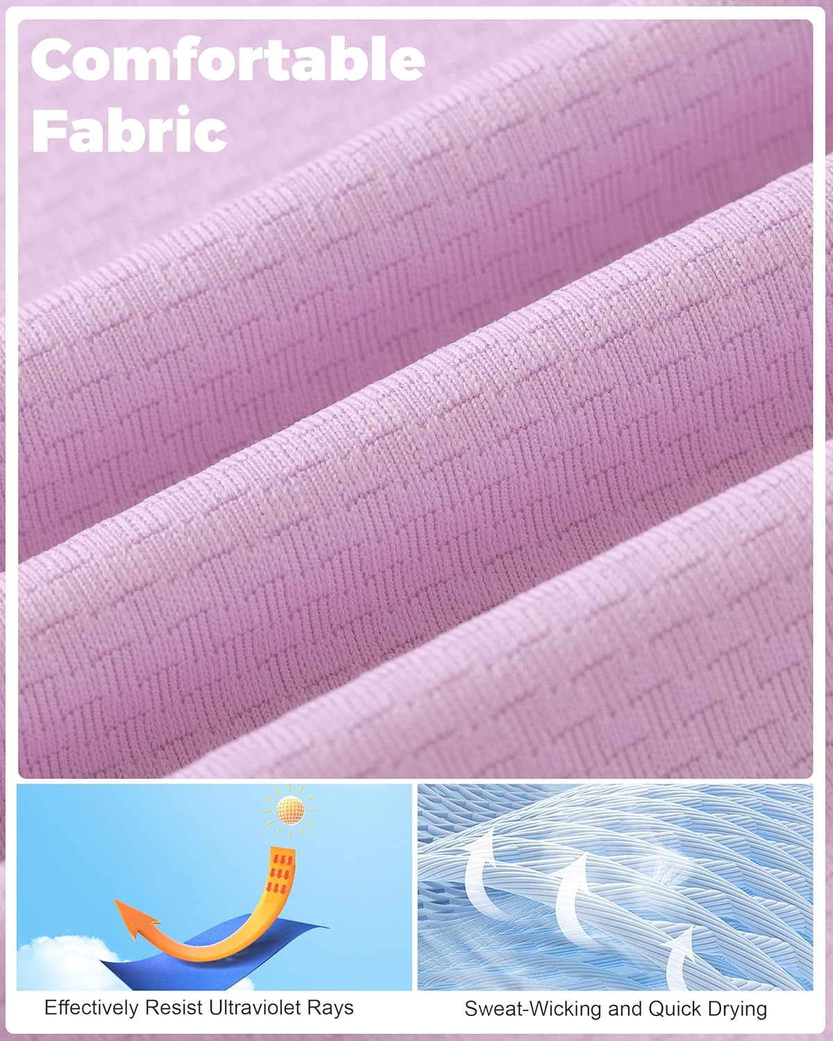 isnowood Women's UPF 50+ Sun Protection Rash Guard, UV SPF Long Sleeve Zip Hoodie Jacket, Lightweight Hiking Outdoor Shirts - Image 7