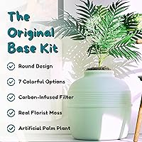 Vista 187 de Good Pet Stuff Kit original de caja de arena oculta y forro reutilizable, maceta redonda cerrada con plantas artificiales, sistema de filtro de olor