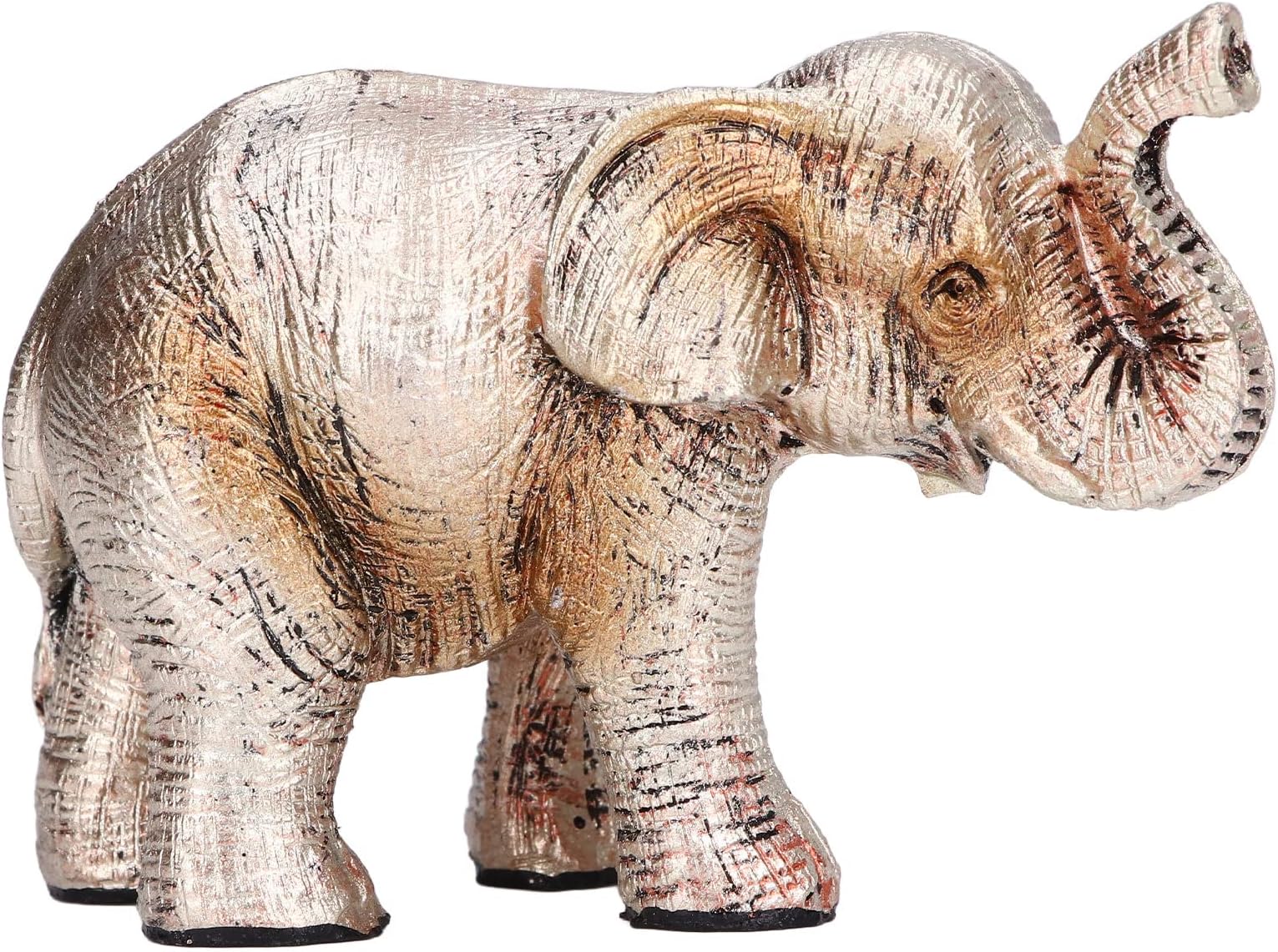 Elephant Figurine, Synthetic Resin Fine Texture Exquisite Workmanship Elephant Statue Elegant Cute for Home for Office for Hotel Type A