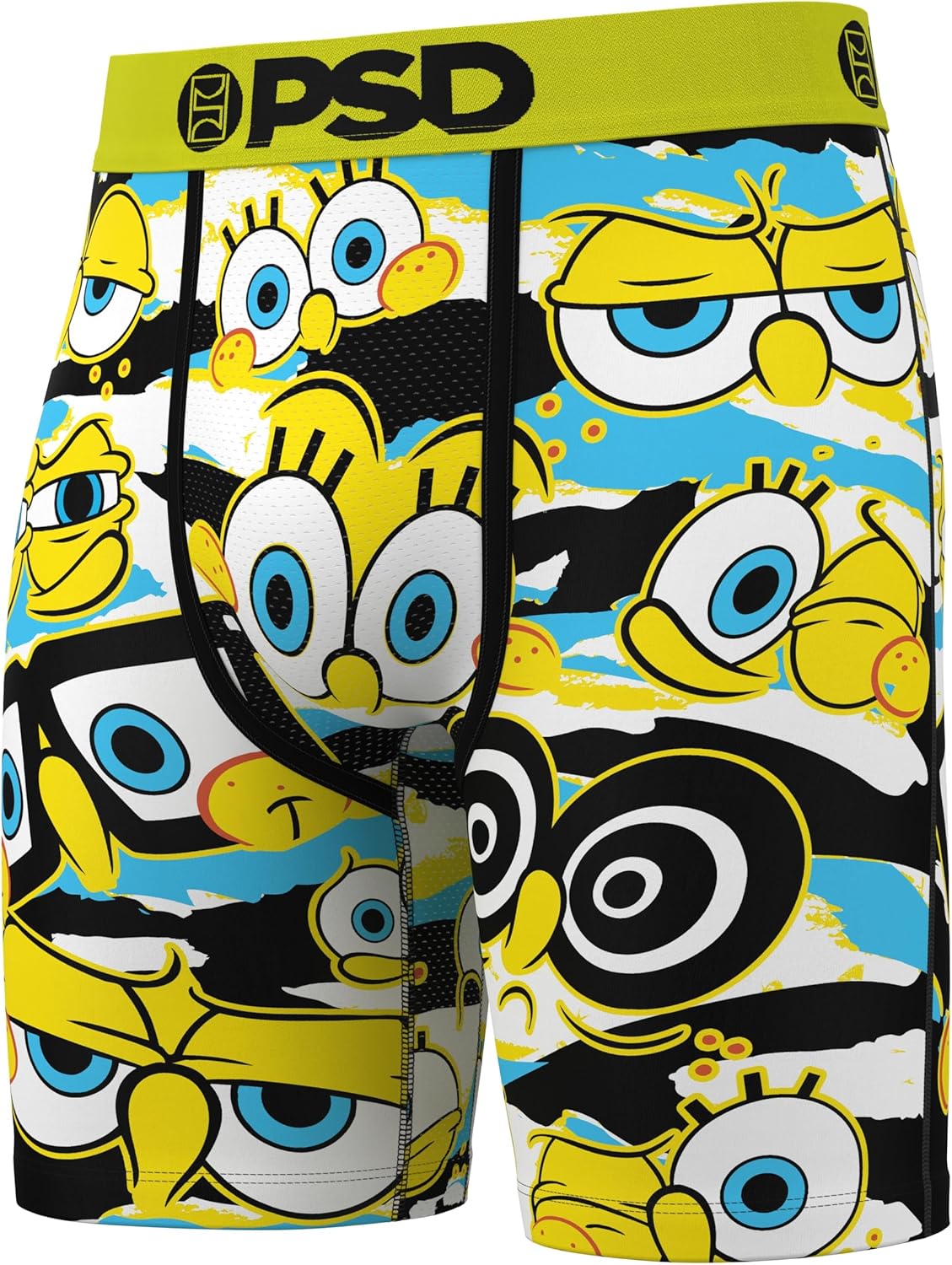 PSD Men's Printed Boxer Briefs - 7 Inch Inseam Breathable and Supportive Men's Underwear with Moisture-Wicking Fabric