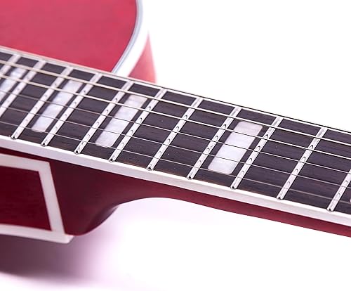 Miniatura 8 de Grote Guitarra eléctrica de cuerpo semihueco LPF-002 acabado mate con bolsa de transporte (CS)