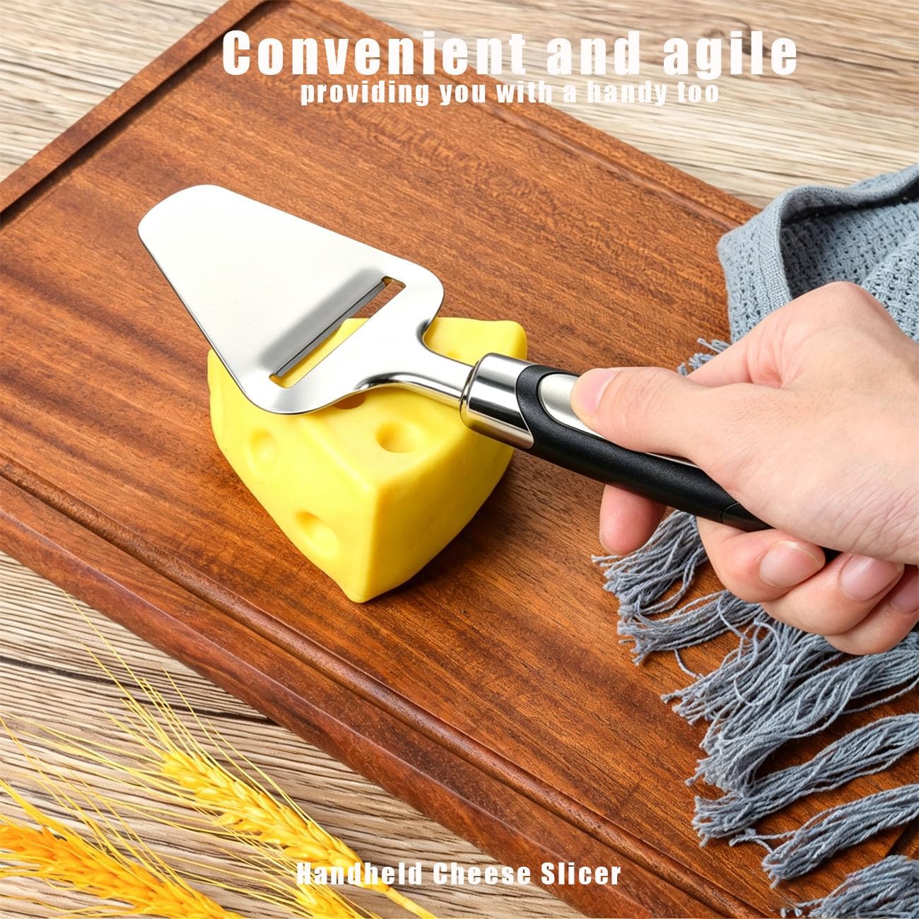 2 Pack Handheld Cheese Slicer,Premium 304 stainless steel Cheese Cutter