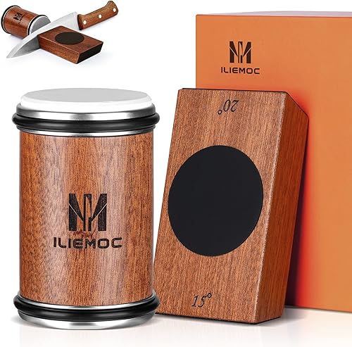 Afilador De Cuchillos Kit de Afilador de Cuchillos de Cocina con Disco de Molienda de Diamante y Cerámica, Kit de Afilador de Cuchillos Magnético