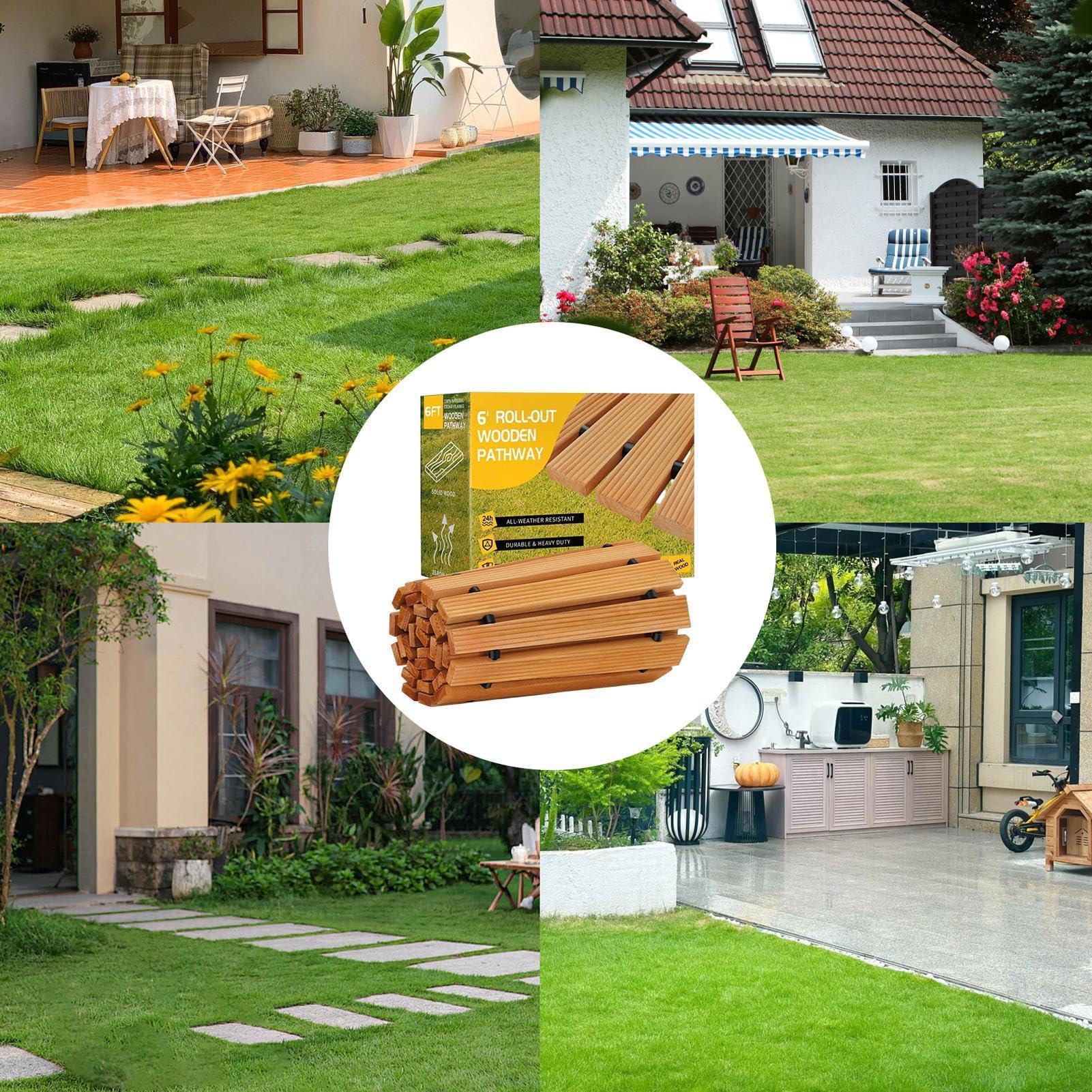 Percorso Per Giardino Srotolabile Impermeabile E Antiscivolo | Passerella Esterna Temporanea Per Giardino Matrimonio Campeggio Piscina Casa Sulla Spiaggia Giardinieri