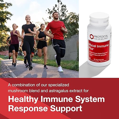 Vista 3 de Protocol Mycel Immune Plus - Mezcla de hongos con extracto de astrágalo - Suplemento de apoyo inmunológico* - Cordyceps, melena de león, maitake