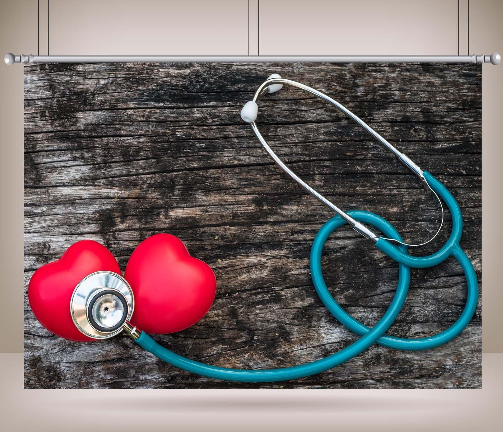 3x2.5m Arzt Ärzte Stethoskop Foto Hintergrund Ärzte Wertschätzung Woche Party Dekor Krankenschwester Graduierung Hintergrund Krankenhaus Wandbehang Hintergrund