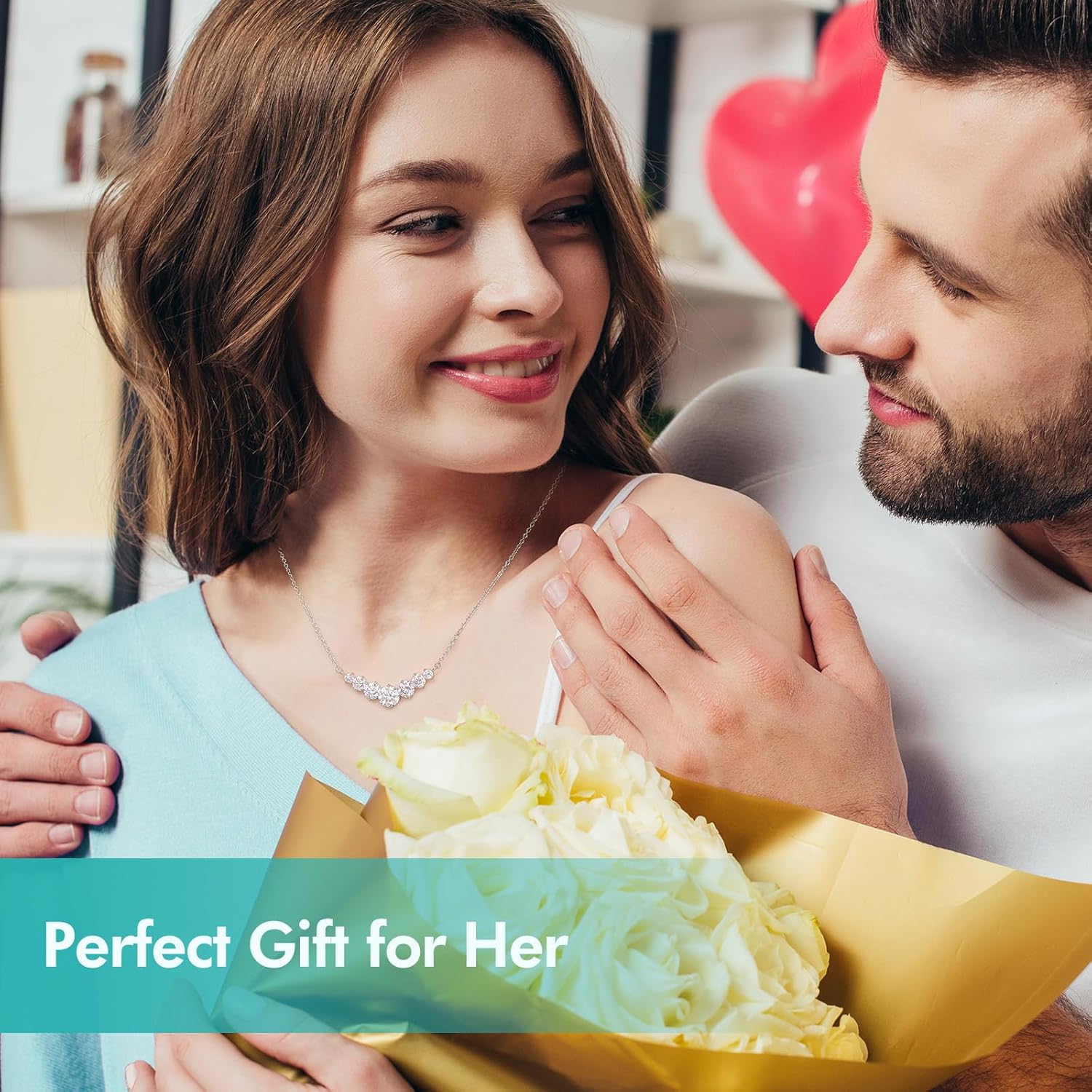 Moissanite Necklace for Women, 2.8–4.5 Carat Lab Created Diamond Pendant, Anniversary or Wedding Necklace for Wife, Elegant Sterling Silver Gift for Her, Birthday or Christmas Jewelry - Image 7