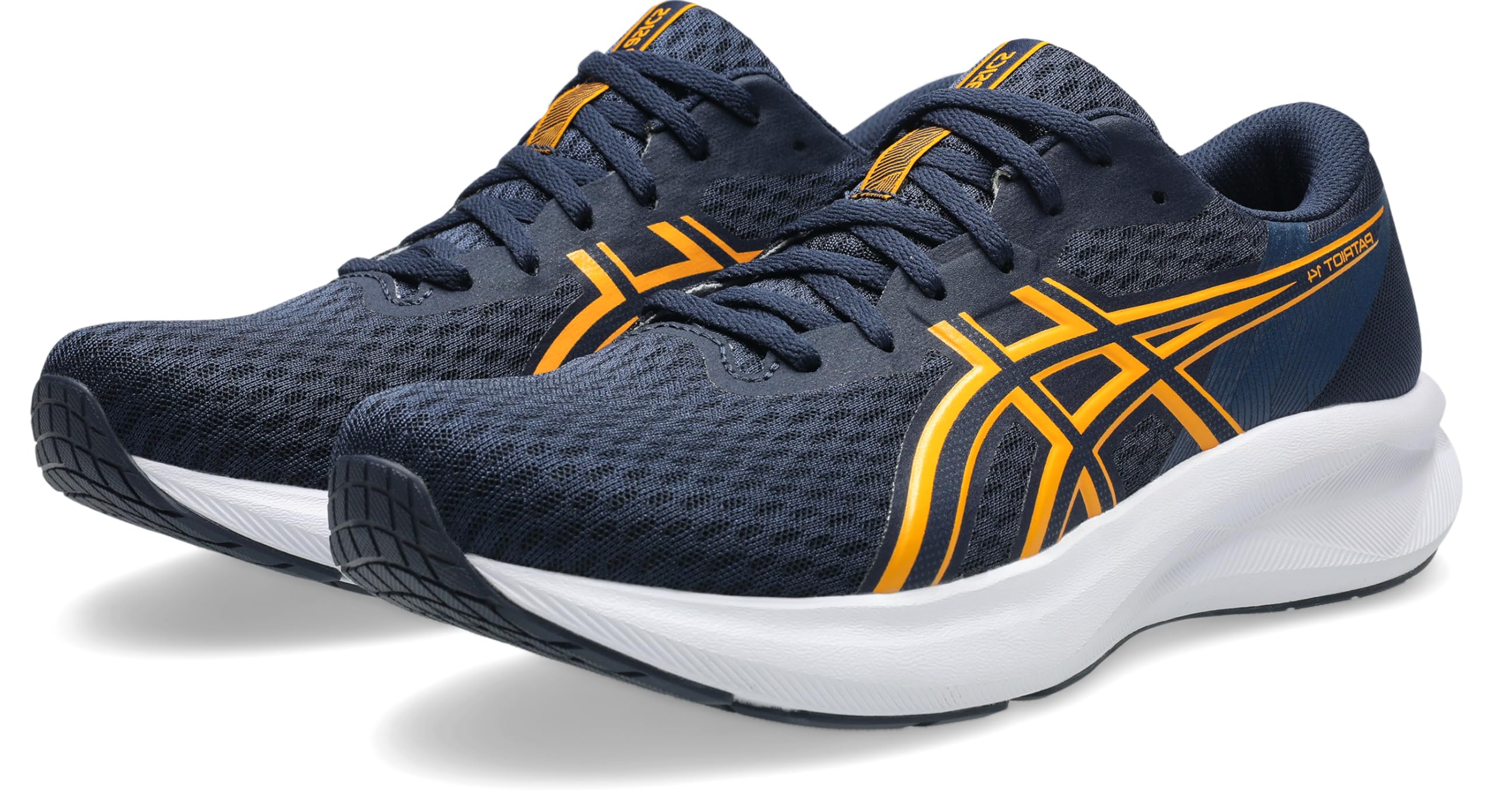 ASICS Mens Patriot 14 Sneaker, Midnight Yamabuki, 7.5 UK