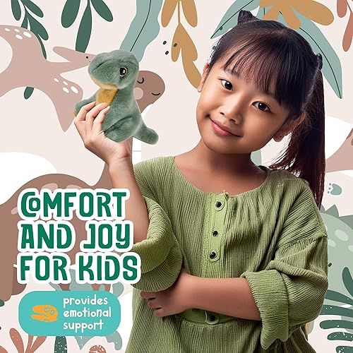 Miniatura 6 de Juguete de peluche de dinosaurio Brachiosaurus de 7 pulgadas lindo ultra abrazable suave juguete de dinosaurio para decoración de guardería