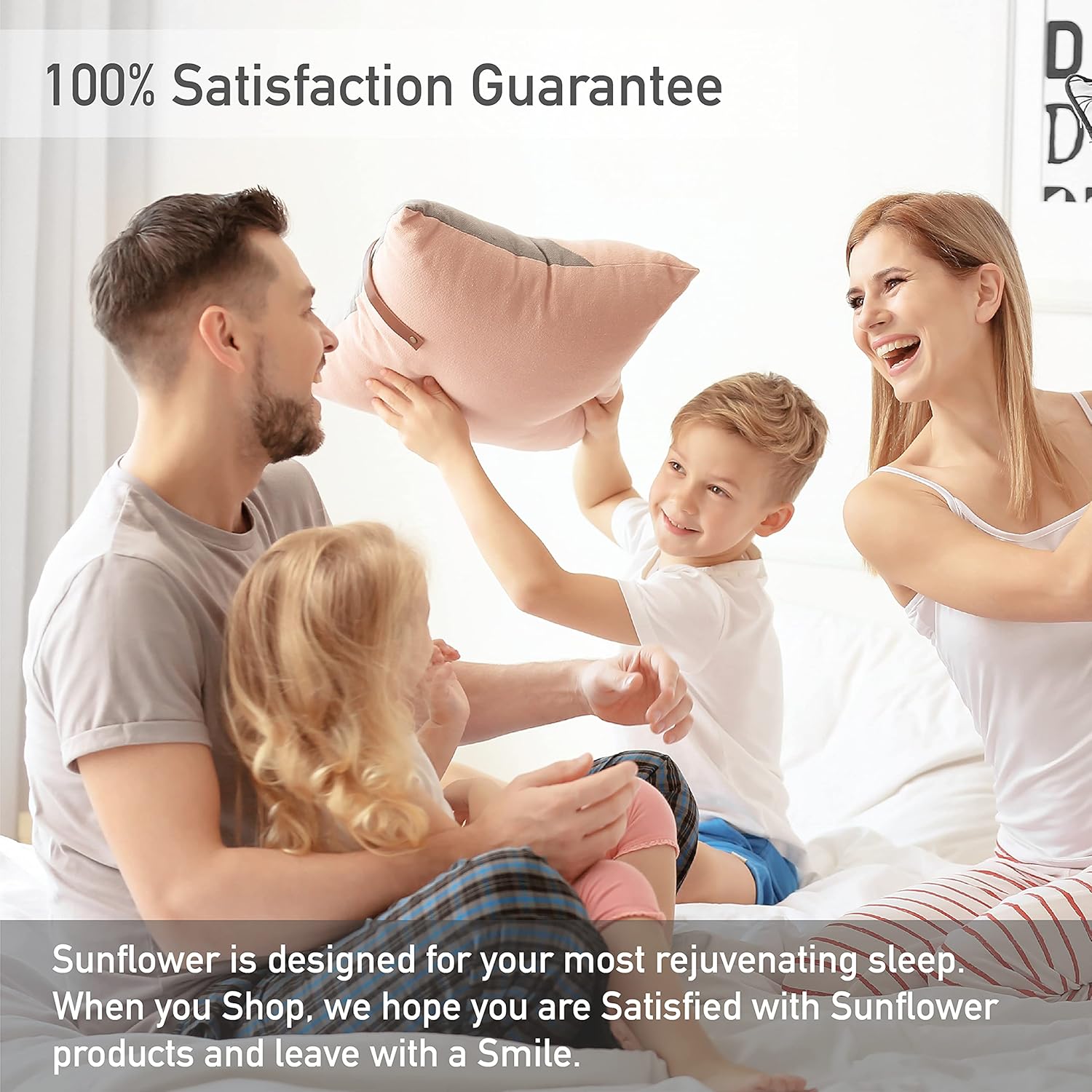 Sunflower Queen Mattress Pad, Hypoallergenic Cotton Mattress Cover, 18-22" Extra Deep Pocket Quilted Protector, Breathable&Noiseless