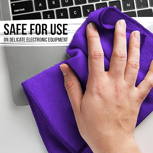 Miniatura 6 de Paks - Toallas de microfibra sin bordes para automóviles, toalla de microfibra de 16 x 16 pulgadas, toallas de microfibra extra absorbentes (toallas