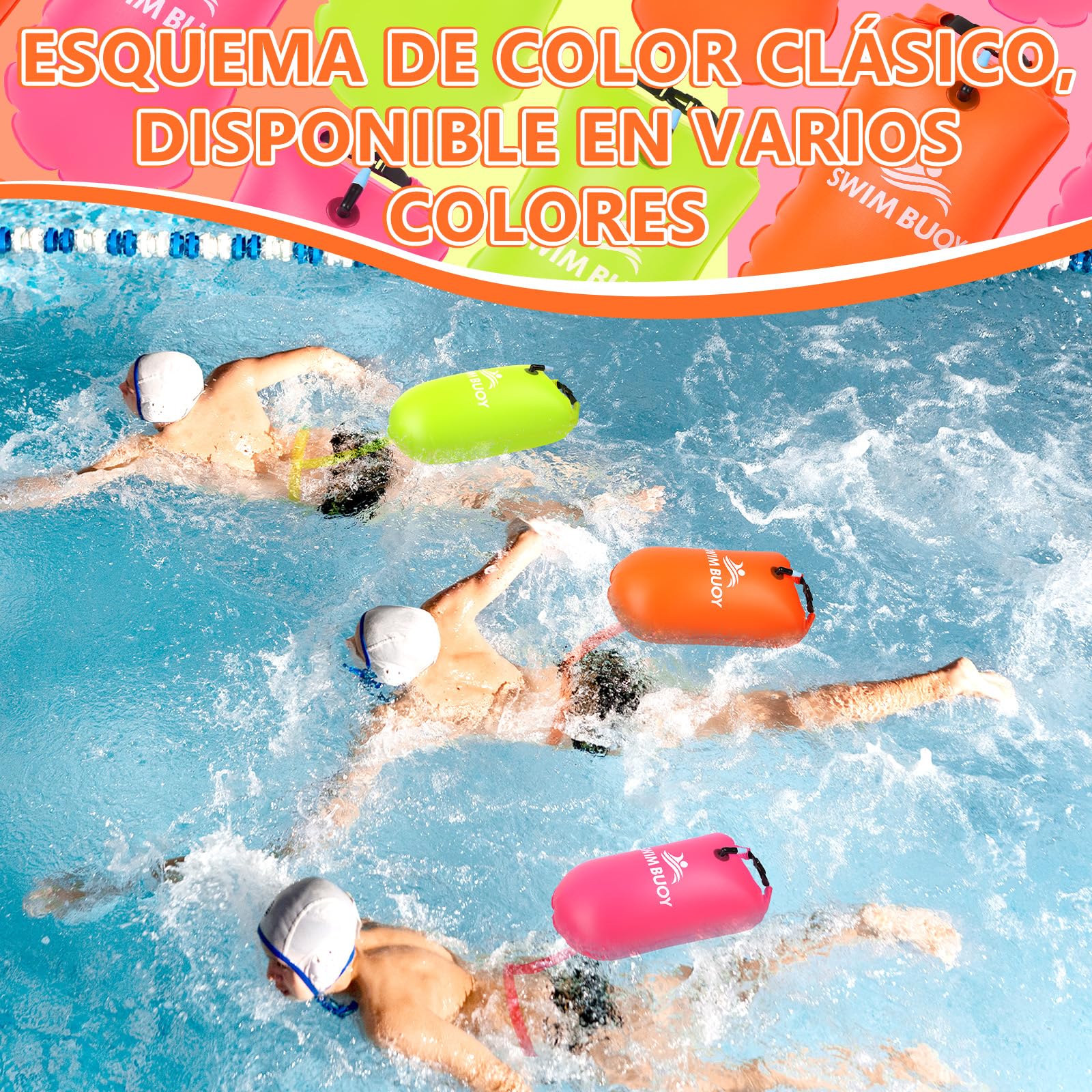 Aragallant 28L Boya de Natación Inflable, Bolsa Impermeable Seca, Flotadora Inflable con Cinturón Ajustable para Deportes Acuáticos, Kayakistas, Surfistas, Canotaje