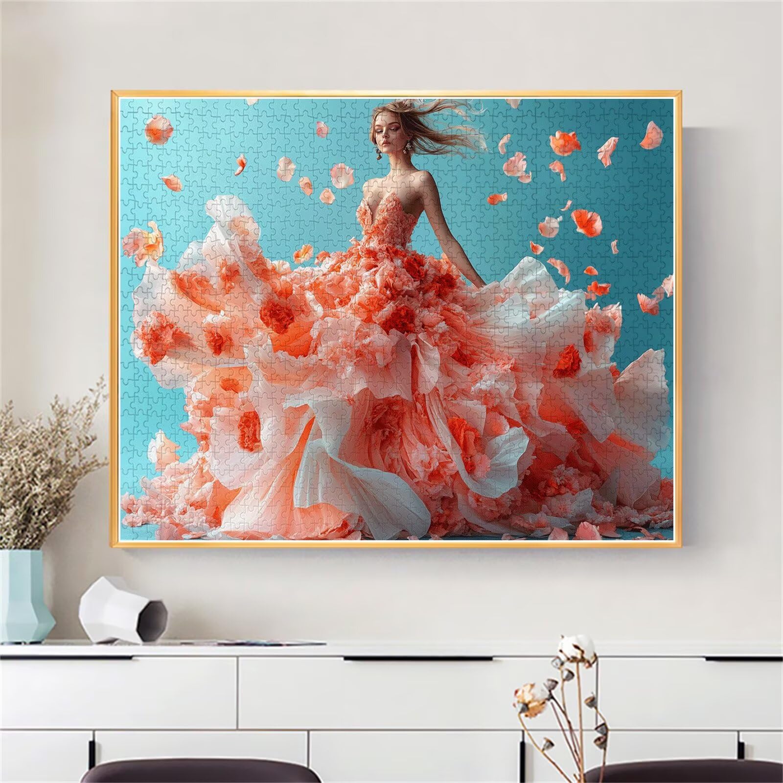 Puzzle Erwachsene 2000 Teile Frau Blume Educa Jigsaw für Kinder ab 8 Jahren Mädchen Jungen, Erwachsene Impossible Klassische Puzzles Schwer, Anspruchsvoll Spielspaß, Als Familienspiel 70x99cm t-810