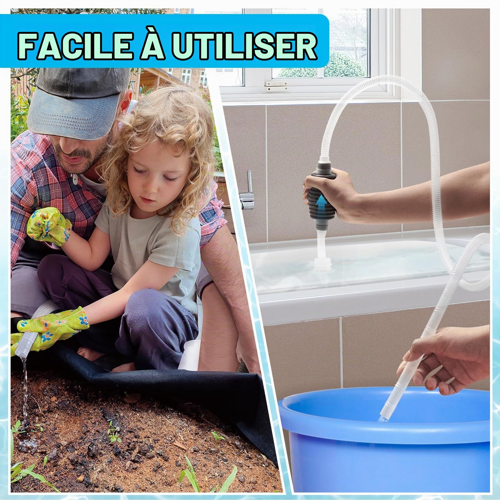 Réservoir d'eau pliable de 378 litres en plastique de qualité alimentaire, réservoir d'eau d'urgence, idéal comme récupérateur d'eau de pluie pliable, pour baignoire, camping, jardinage et irrigation