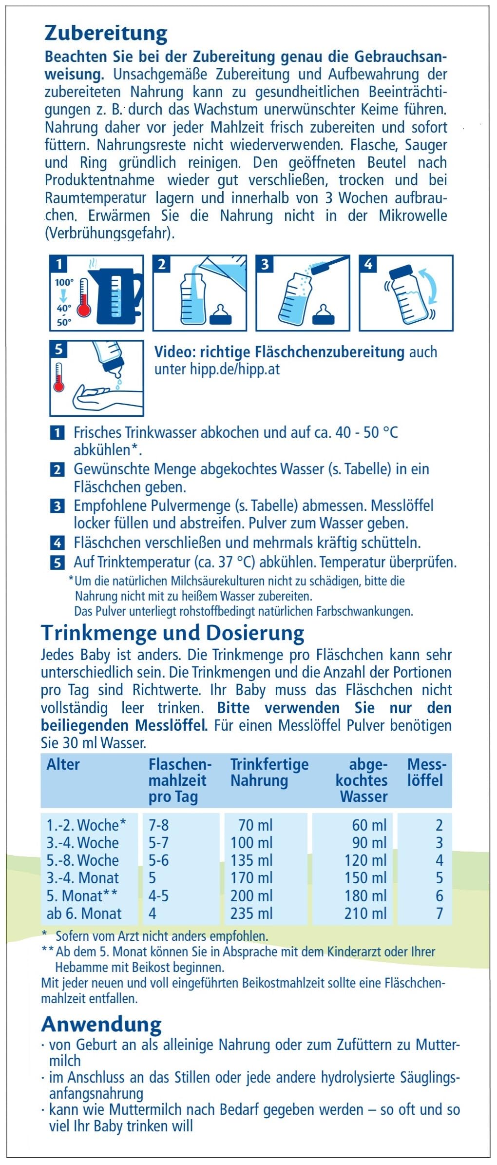 HiPP HA 1 Combiotik (4 x 600g), hydrolysierte Anfangsmilch von Geburt an, mit natürlichen Milchsäurekulturen, für sensible Immunsysteme