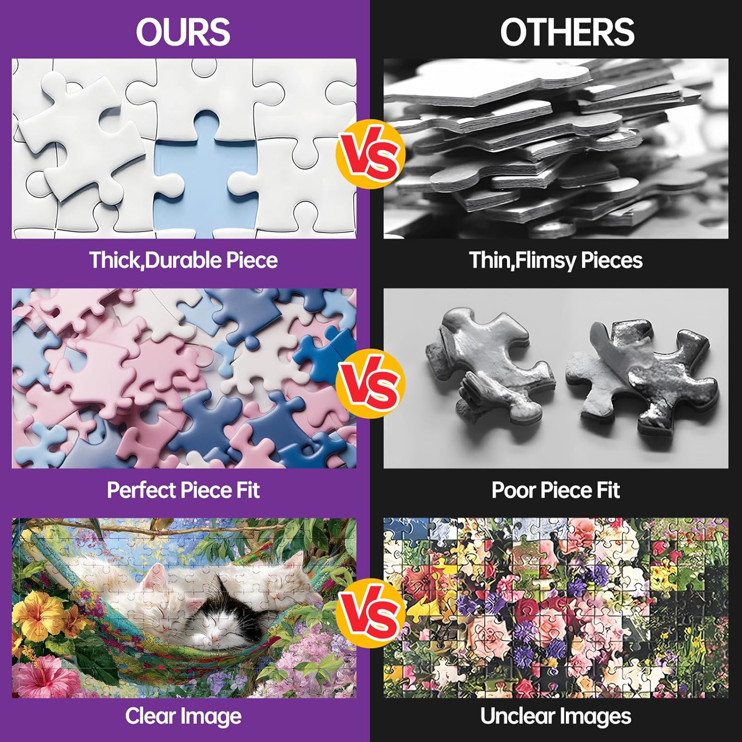 500 Piece Puzzle for Adults, Spring Floral Cat Bird Jigsaw Puzzles 500 Pieces, Animal Blooming Flowers Puzzles for Adults 500 Pieces, Challenging Family Game Gift for Friends and Family, 20.5 x 15 in