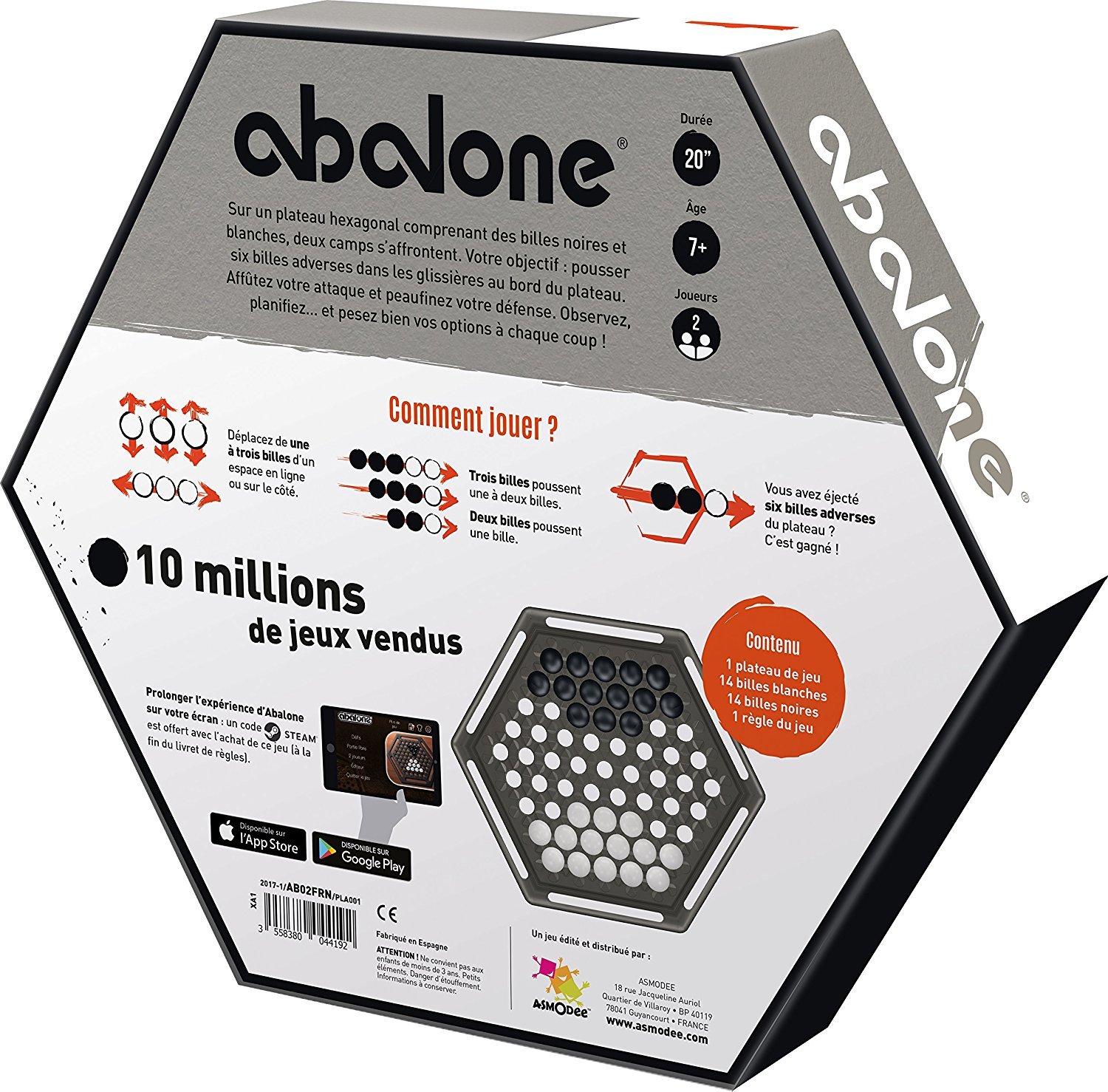 Asmodee - AB02FRN - Abalone - New Edition Party Game (French Language), Black, Norme - Image 3