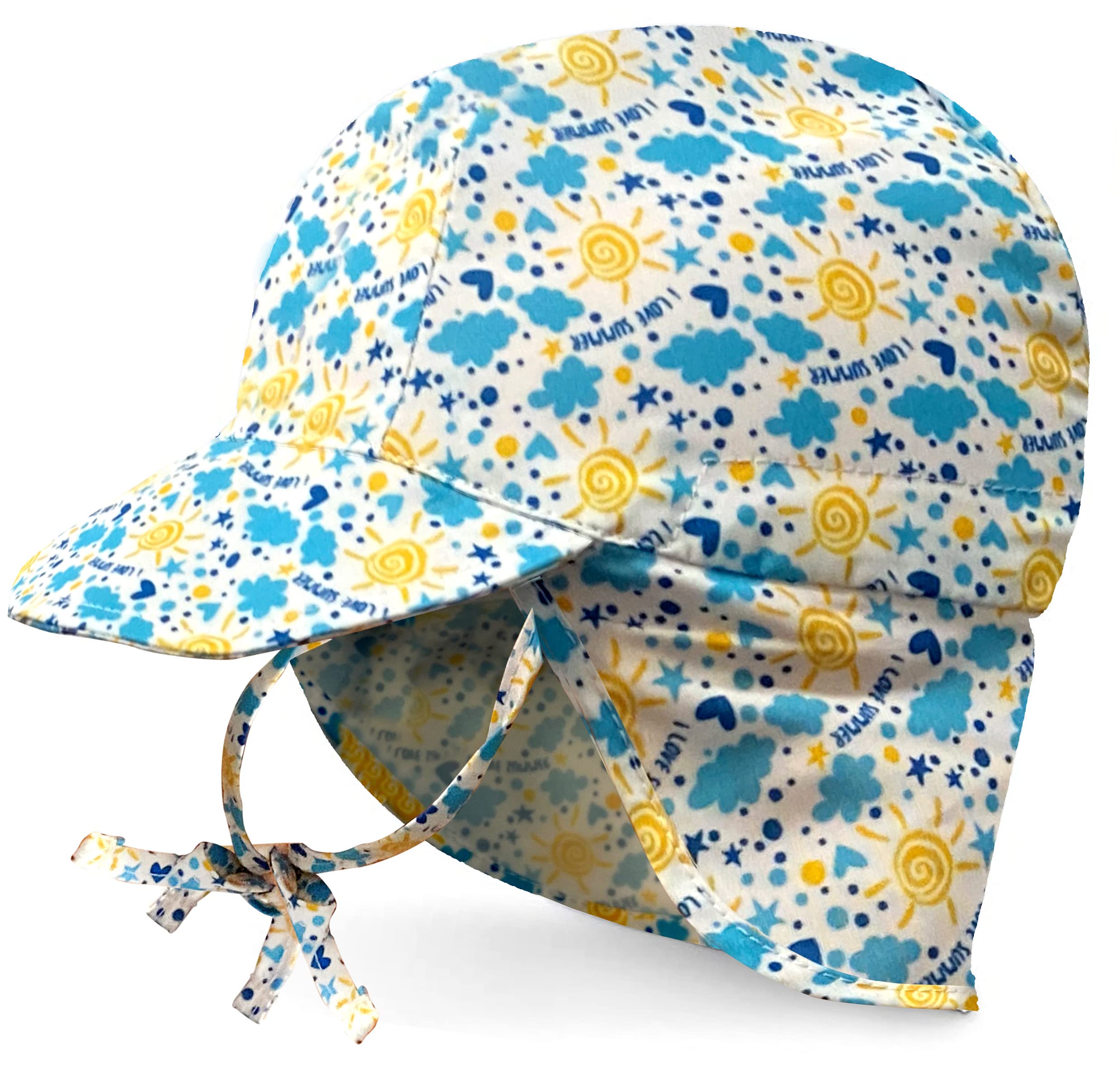 Baby Sun Hat UPF 50+ Protection Adjustable Infant Summer Beach Flap Hats Breathable Toddler Swim Pool Play Sunhat Wide Brim