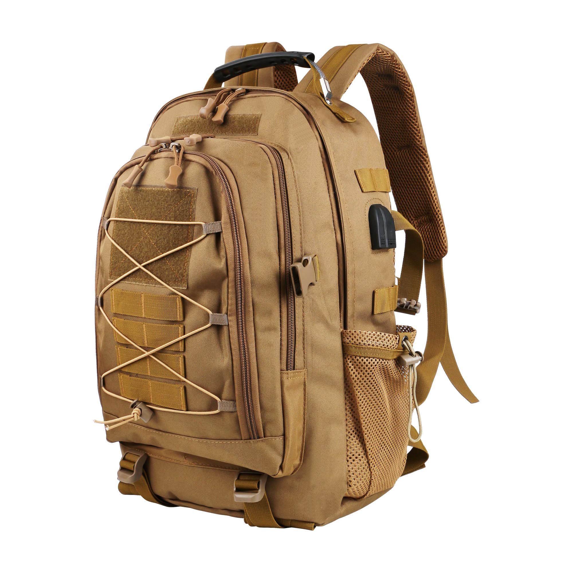 aiGear 35L Tactical Backpack | Lightweight Backpack Hiking Daypack | Rucksack with Molle System | for Outdoor Sports Trekking Hiking Travel Camping (Khaki)