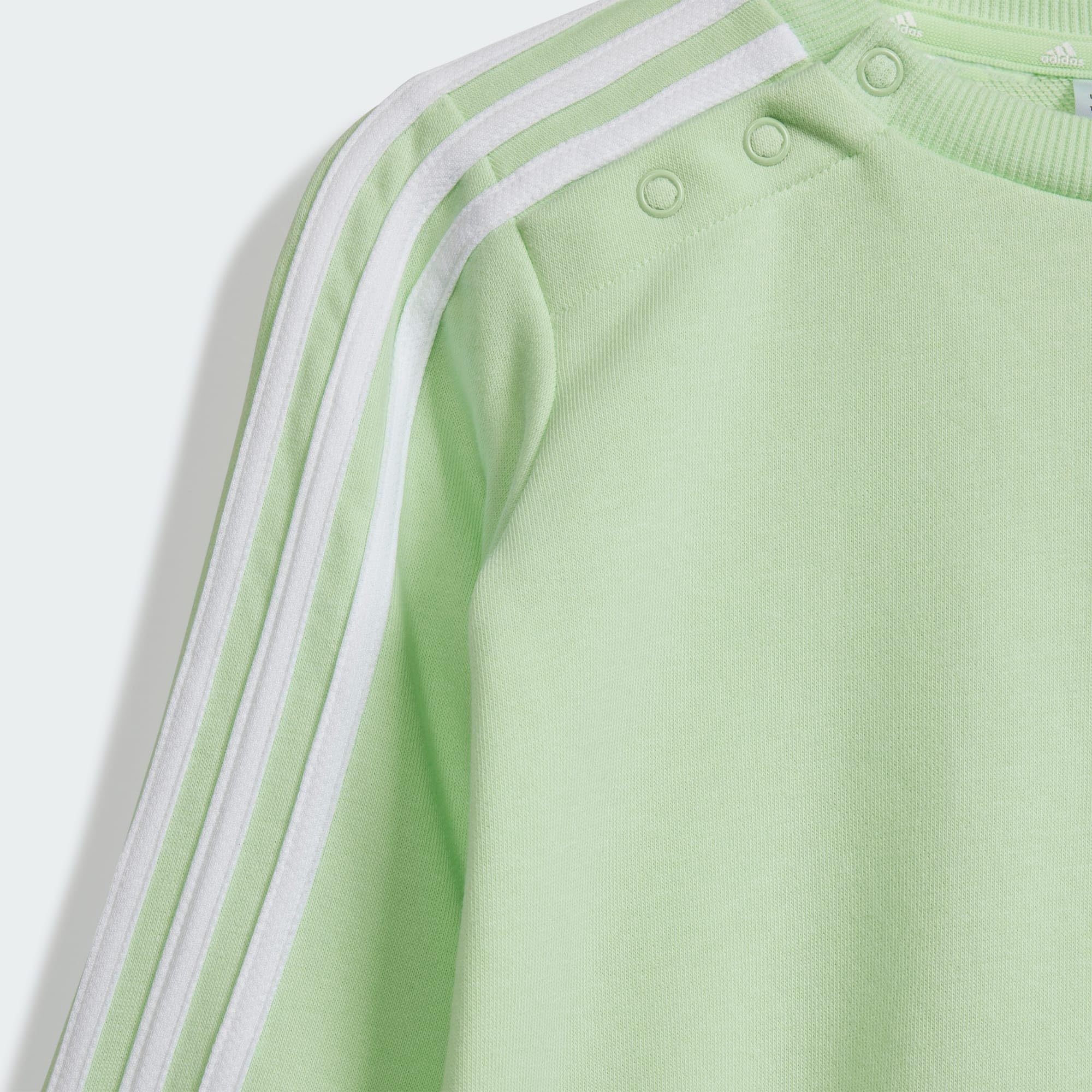 adidas Infants Essentials 3-Stripes Jogger Set, JOGGER JOVEN/BEBE Bebé, semi green spark/white,