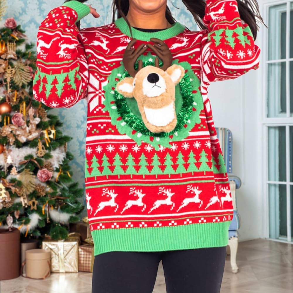 Amazon.co.jp: [KEIBIKA] クリスマス セーター ネックセーター