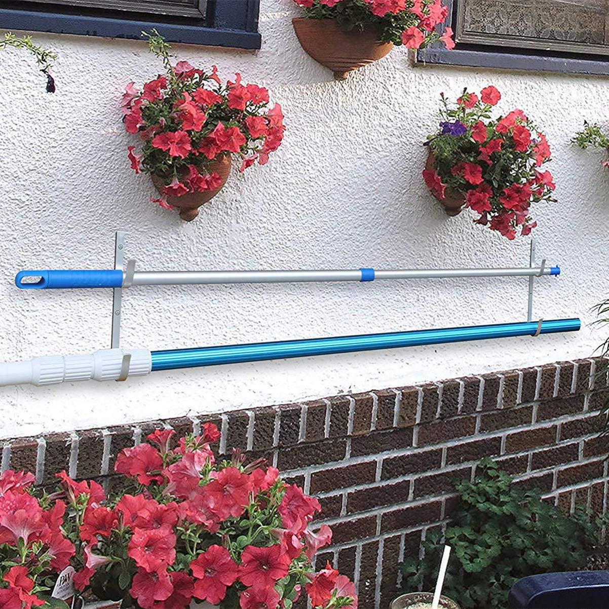 UKCOCO 3juegos Soporte De Almacenamiento para Manguera De Jardín con Ganchos Desmontables y Tornillos Organizador De Herramientas De Jardinería De Ganchos Tornillos