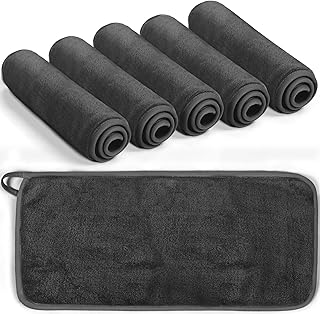 Nineigh Microfibre Face Cloth, Reusable Make up Remover Cloth 6 Pack Flannel Face Cloths for Cleansing for All Skin Types Make Up Removing (20x40 cm, Gray)