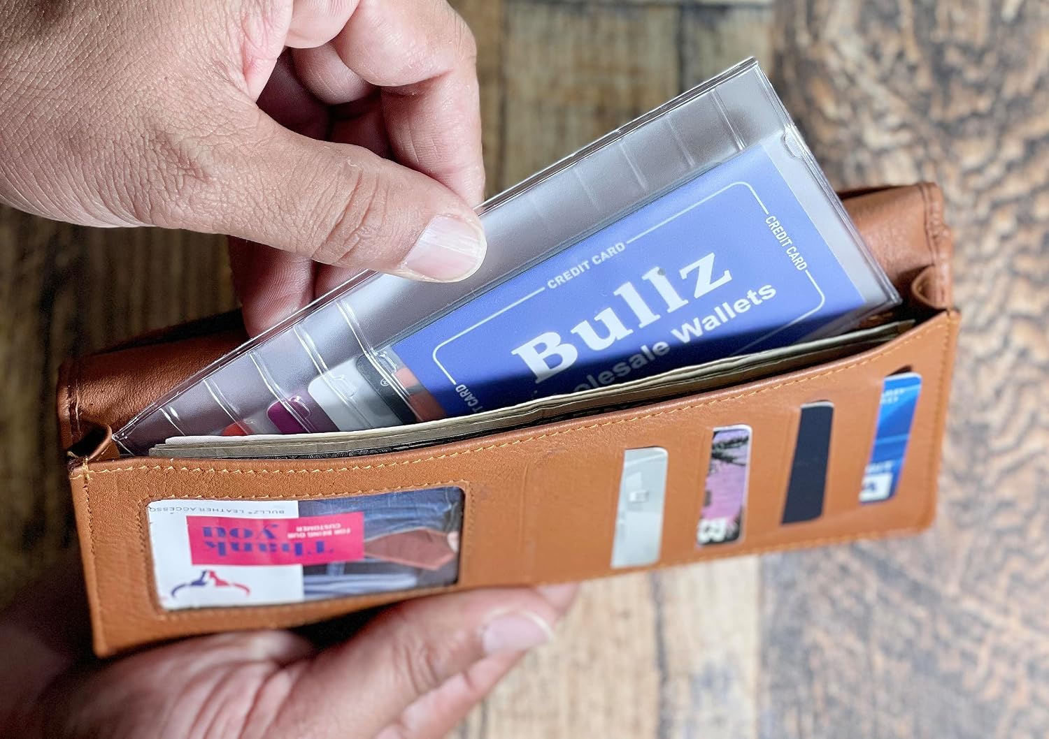 Bullz Set of Heavy Duty Vinyl Plastic Secretary Inserts for Long Wallets- 6 Pages (Set of 2pcs)