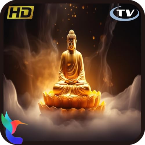 Méditation Zen Bouddha - Bouddha rayonnant avec des flammes sereines et une musique apaisante