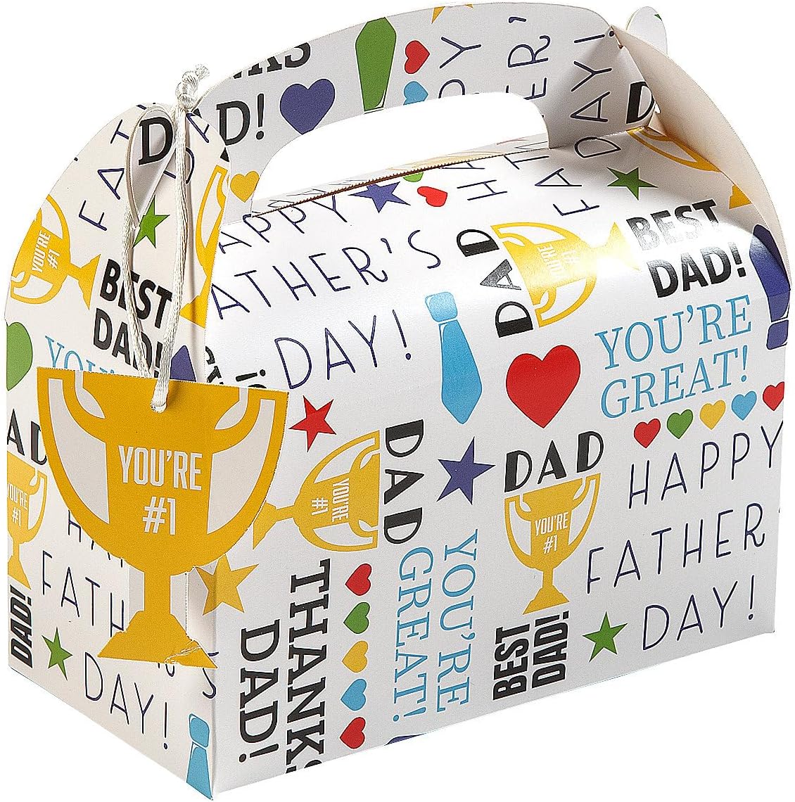 Fun Express Father’s Day Favor Boxes with Tags - 12 Pc