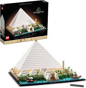 LEGO Architecture Ensemble de la Grande Pyramide de Gizeh 21058, Kit de Modèle de Décoration d'Intérieur, Activité DIY Créative, Collection de Monuments Célèbres