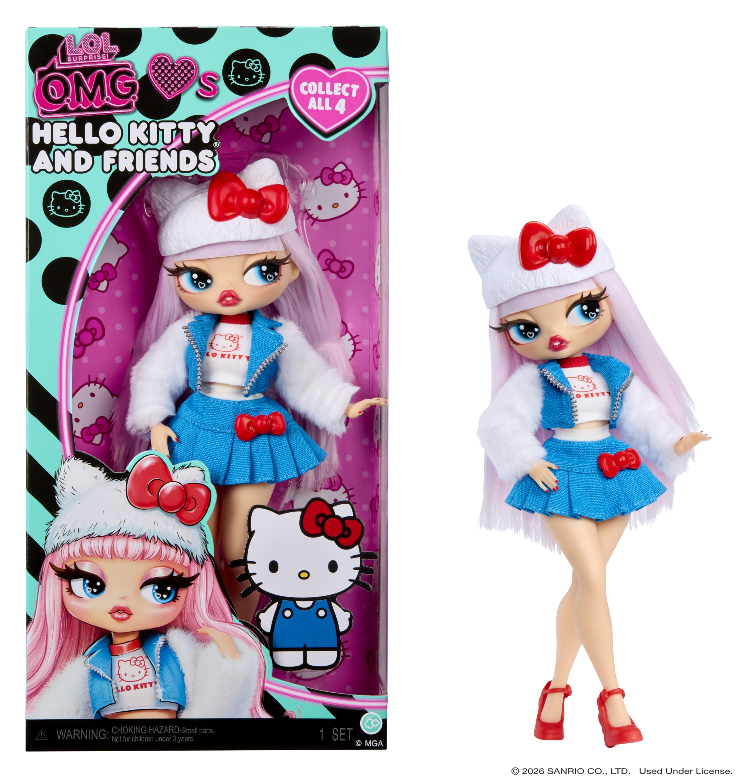 LOL Surprise OMG Loves Hello Kitty and Friends – Hello Kitty – Fashion Doll, Play & Display!